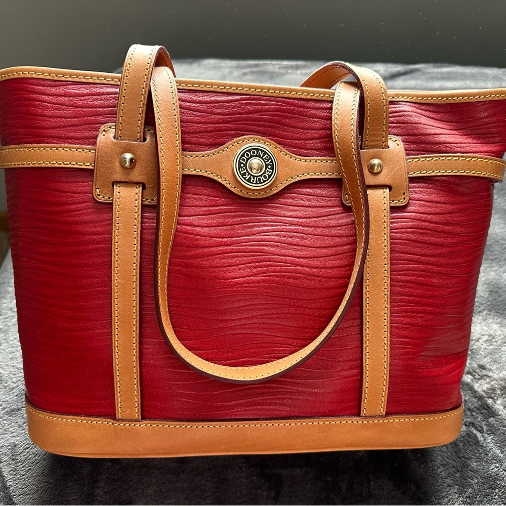 Dooney & Bourke Red and Tan Women's Bag